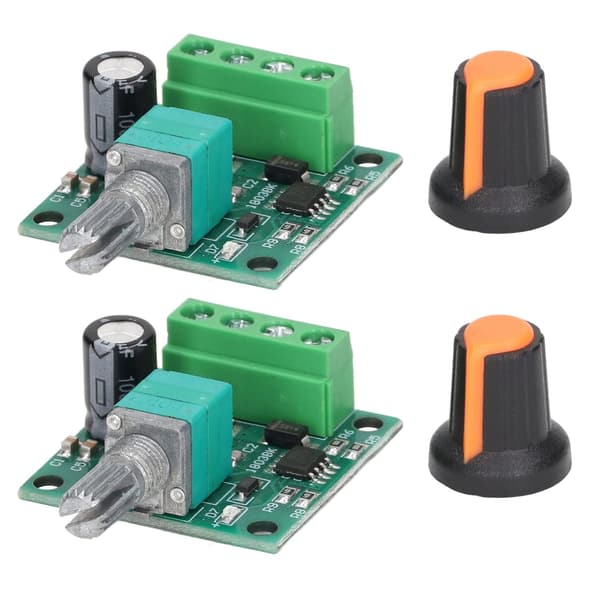 2 stk DC 1.8V‑12V 30W 2A PWM lavspenningsmotorhastighetskontroller