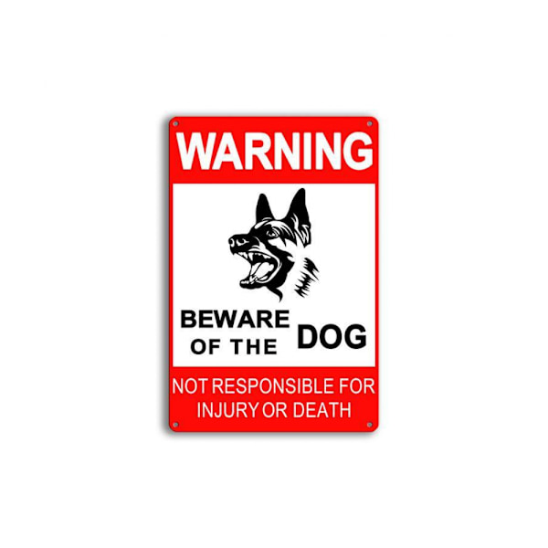 Beware of Dog Warning Sign(20*30cm), Not Responsible for Injury or Death, Indoor and Outdoor Use