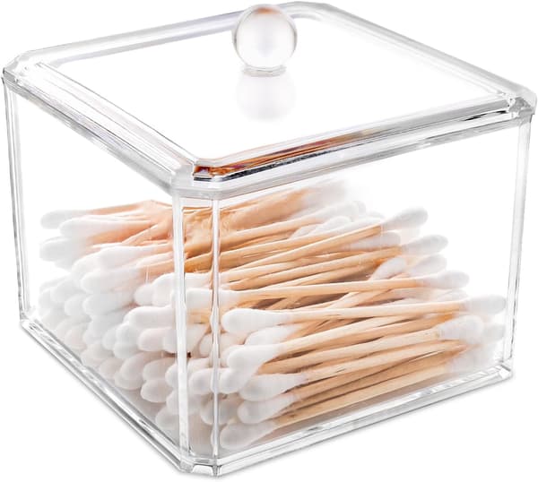 Bomullsdottboks, Transparent Akryl Bomullsdottboks, Bomullsdott