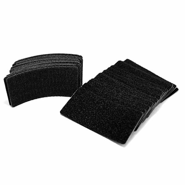 2 x 4 tum - kardborreband med självhäftande - 15 set - fyrkantig