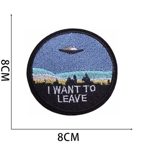 20 stk. broderi stryge-på patch, planetarisk broderi patch applikation