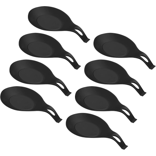 Silicone Spoon Rests 8 Pieces, 7.6 x 3.75 Inch Heat Resistant Kitchen Utensil Holder Spatula Spoon Rests, for Countertop