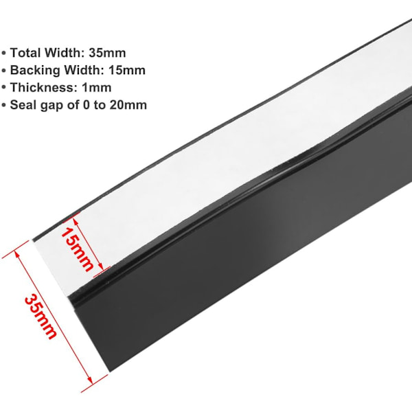 5m TPE dørforsegling black