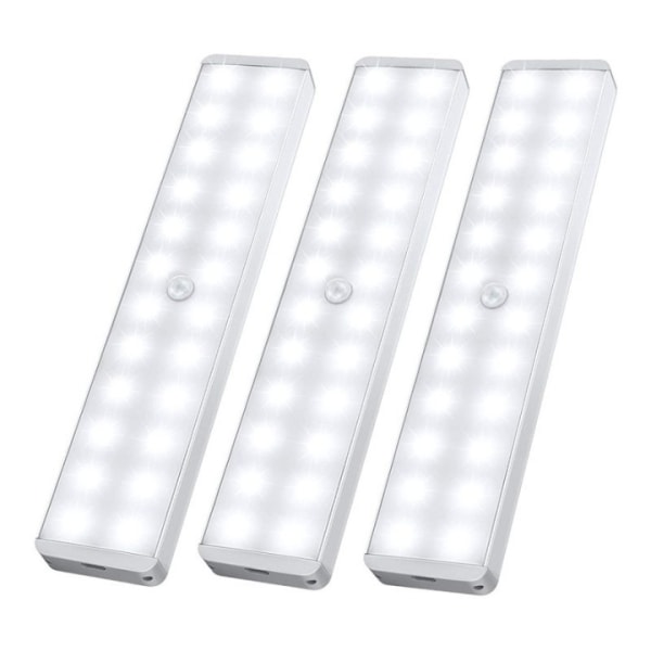 LED-garderobslampa, nyaste 24 LED-dimmer USB-laddningsbar rörelsesensor