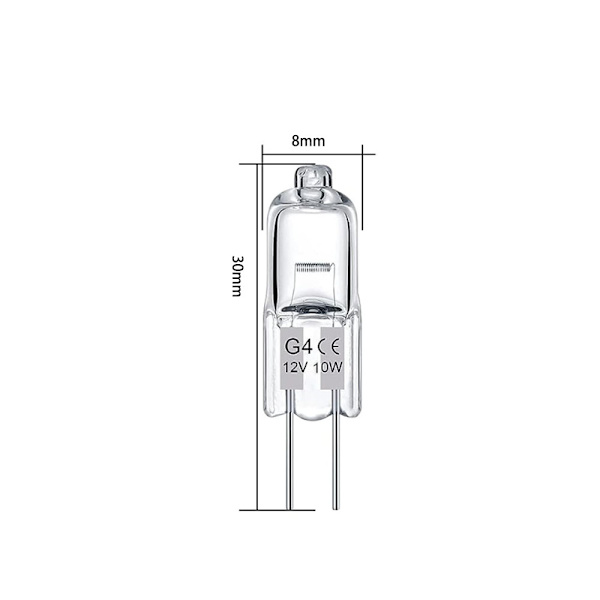 G4 Halogenlamper 10W 12V - Varm hvit 10w 15pcs