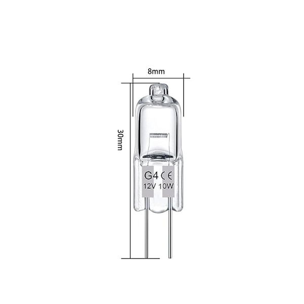 G4 Halogenpærer 10W 12V - Varm hvid 10w 10pcs