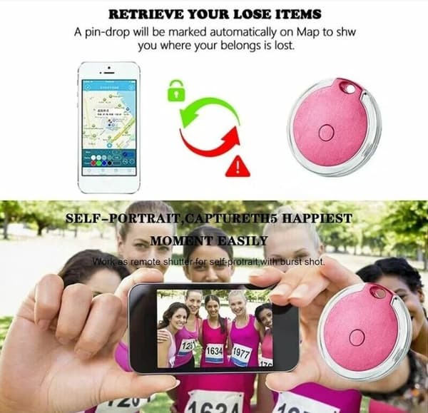 (42x8mm) 4-pack Mini Vattentät Bärbar Bluetooth GPS Tracker för Bagage/Barn/Husdjur/Katt/Hund