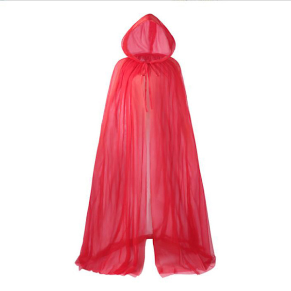 Brude Tulle Kappe Hætte Elf Kappe Brudekjole Robe Med Langt Slæb