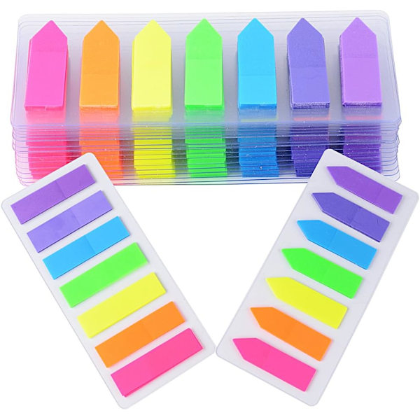 2800 Stykker 20 Sett Fargerike Sticky Notes i 7 Farger Sideindeks E