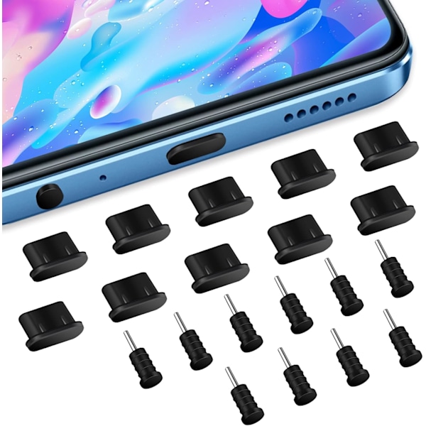 10 Pairs USB Charging Port Dust Port Covers Plug Set USB Type C Anti Dust Plugs for Type C Charging