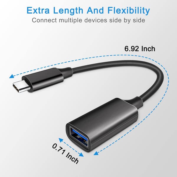 2 kpl Musta USB C -uros USB 3.0 -naarasadapteri 2-pakkaus, Thunderbo