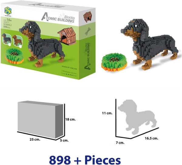 （Jul）Figur att montera med nanoblock (modell 6)