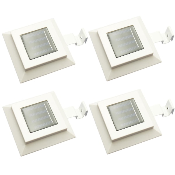 Udendørs firkantede LED solcellelamper 6 stk 12 cm H