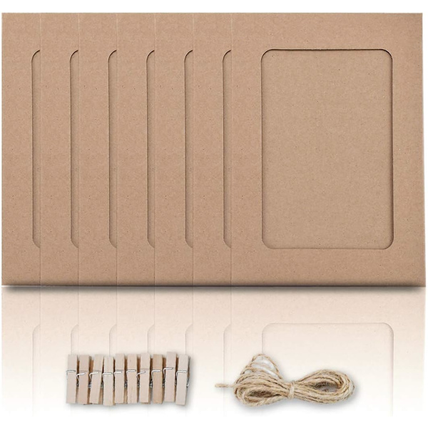 9x9,5 Kraft-paperikuvakehykset 10 DIY-pahvia