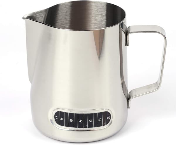Mælkekande med termometer 550 ml - Rustfrit stål kaffekande