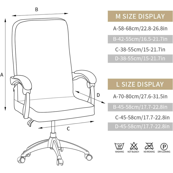 Universal Stretch Kontorsstolsöverdrag Mikrofiber Tvättad Kontorsstolsöverdrag Stretch Fåtöljöverdrag Bekväm Exe