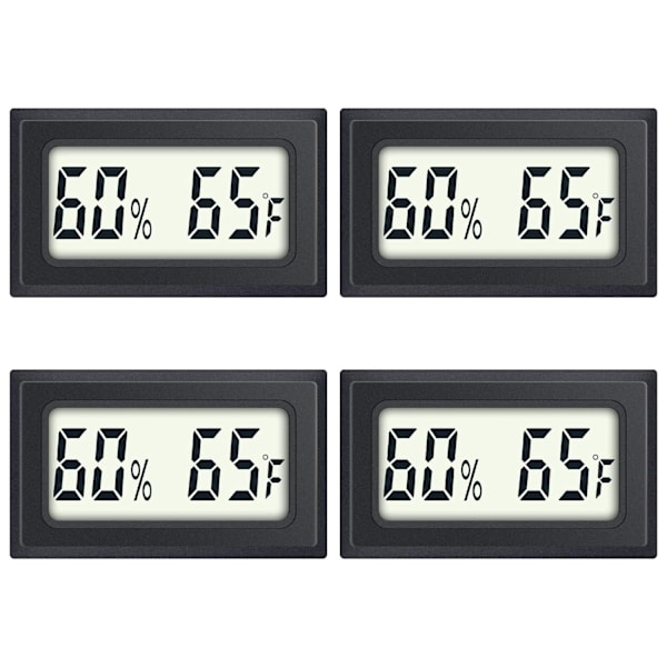 4-pack Mini Digital Termometer Hygrometer för Reptiler