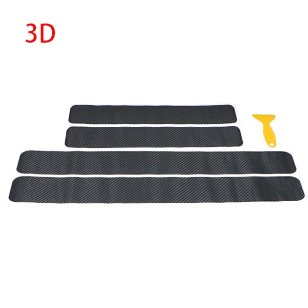 Bildørtrin kulfiber sticker anti-ridse strip anti-spark beskyttelsesfilm pad dørtrin universal carbon