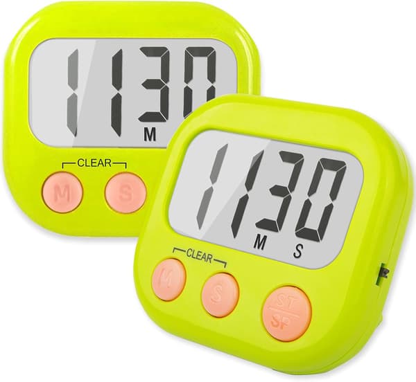 2-pack kökstimer med hög ringsignal, digitala timers för matlagning, magnet