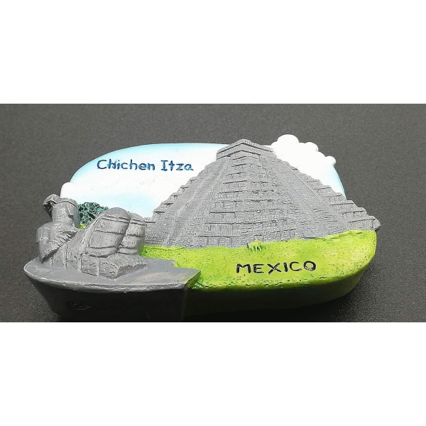 3D Chichen Itza Mexico Kjøleskapsmagnet - Polyresin Hjem og Kjøkken