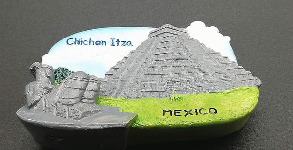 3D Chichen Itza Mexiko Kylskåpsmagnet - Polyresin Hem och Kök
