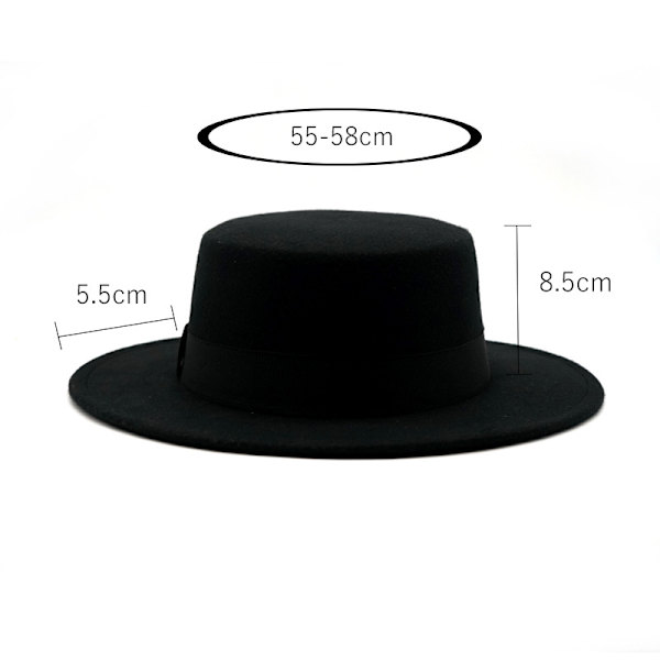 Fedora-hat til mænd og kvinder - bredskygget unisex-hat i filt