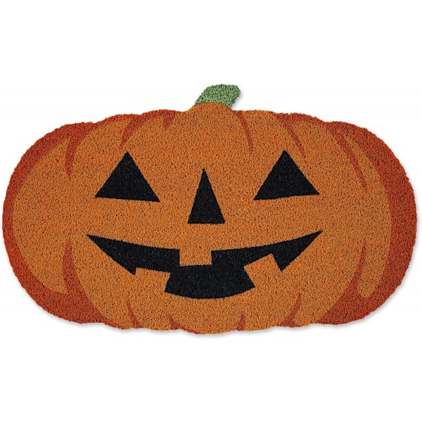 Halloween græskar mønster bademåtte (50*80cm), skridsikker brusebad tæppe fodmåtte hoveddør måtte tæppe
