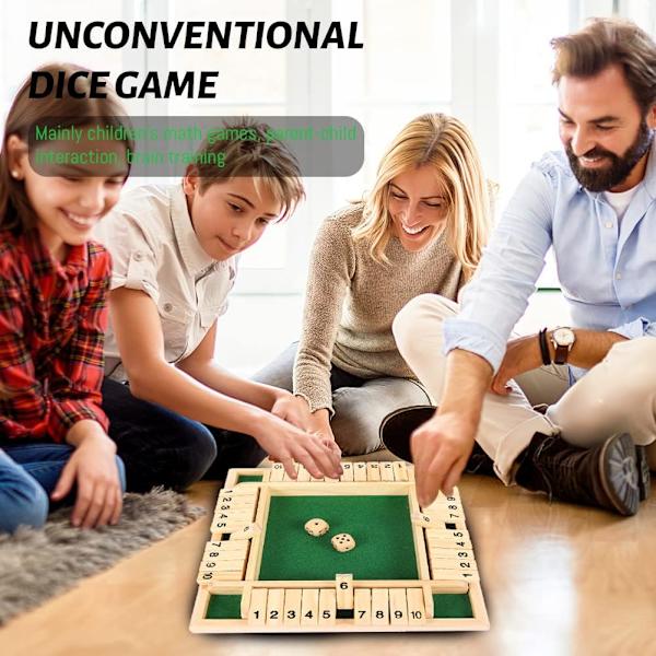 Stäng lådan trä tärningsspel, klassiskt Kluster brädspel, trä