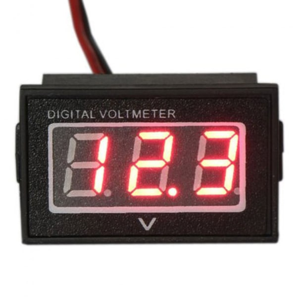 DC2,5-30V Voltmeter, Vandtæt Digital Display Voltmeter til Ele