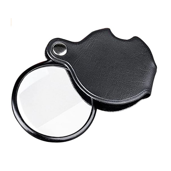 50mm Cover Magnifying Glass Lens 5x Foldable Handheld Portab