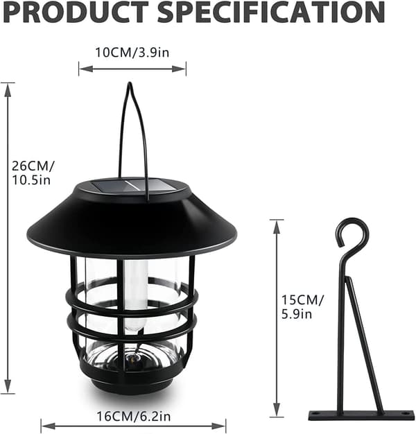 Solcellevegglampe for utendørs, solcellelykter, solcellelampe H