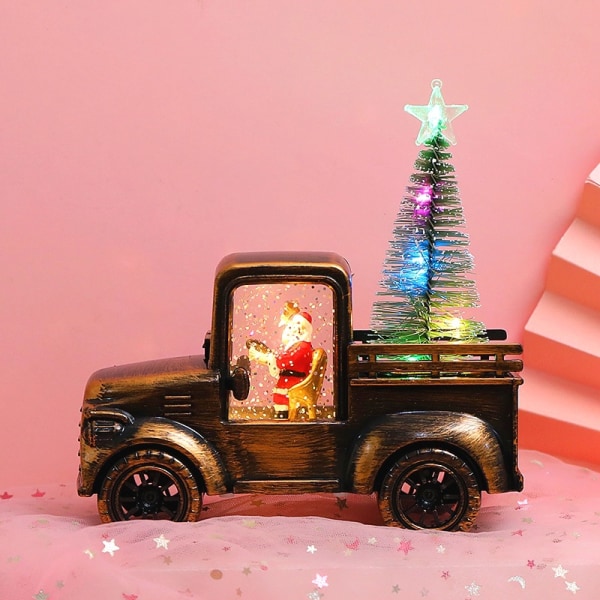 Jultomten kör traktor Juldekorationer jul gif