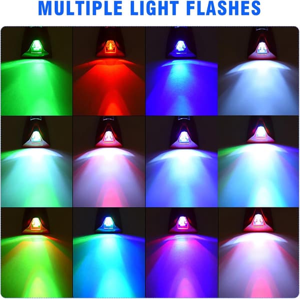 (hvit) Universell multifunksjonell bil hai finne LED solvarsel