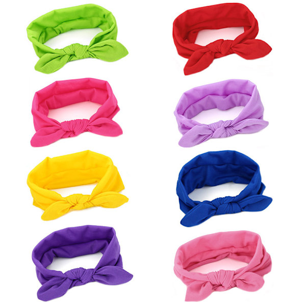 8 Stykker Hårbånd for Kvinner Boho Hodebånd Elastisk Hodebånd Hodebånd med Sløyfer Hårtilbehør Y