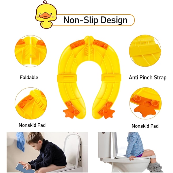 Babysæde til toilettet (Lille Gul And), Rejsesæde til toilettet, Foldsammenliggeligt Børnesæde til Toilettet, Børnesæde til Toilettet
