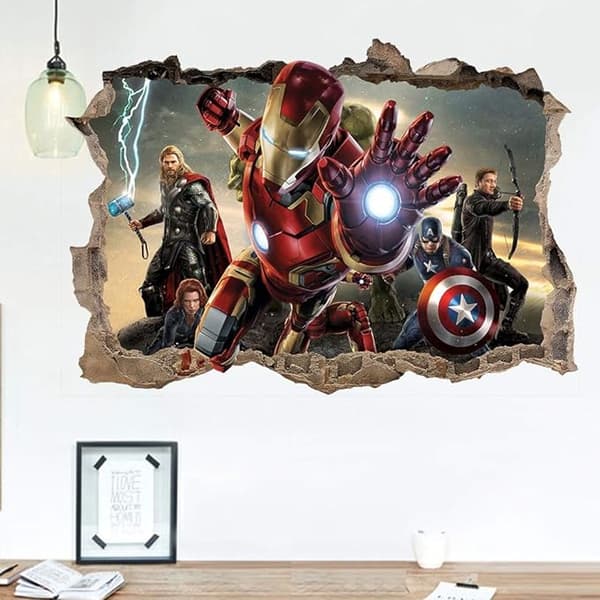 3D Avengers Iron Man Dekaler Iron Man Väggdekaler Marvel Iron
