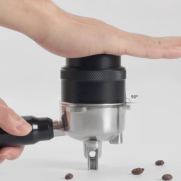 51mm rustfritt stål kaffemanipulator med flat bunn for Espresso M