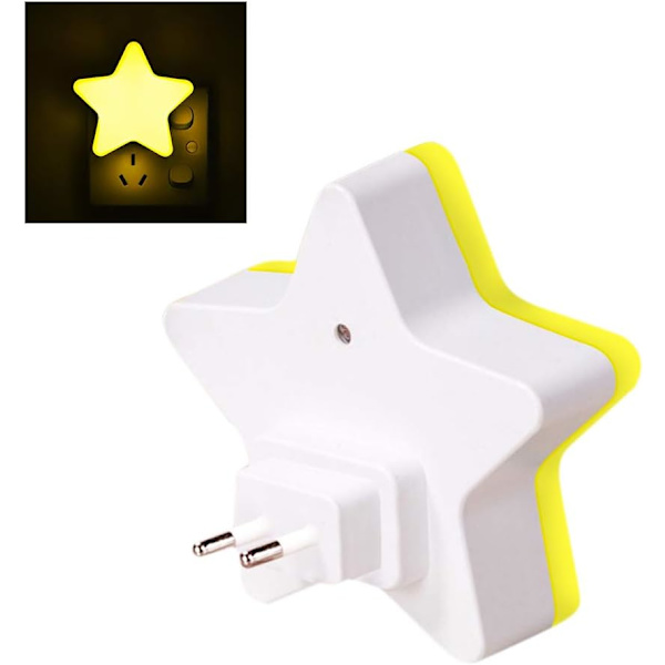 2 st LED-sensor nattlampa i vitt med automatisk funktion med