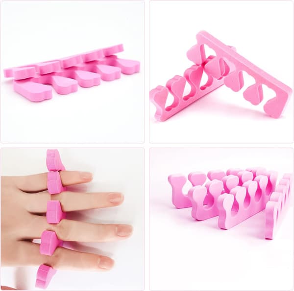 24 st Peach Heart Toe Divider Bomull Finger Divider Bomull, Finger Separator Toe Divider, Nail an