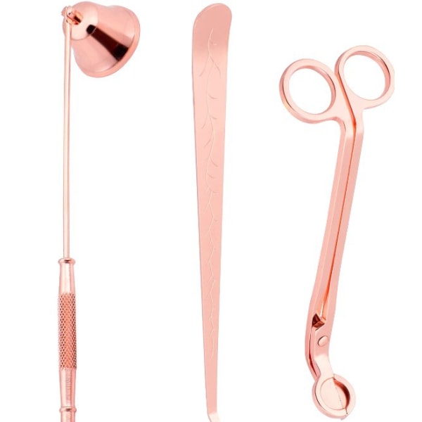 Candle Wick Trimmer, (Rose Gold) Candle Snuffer och Wick Dipper &