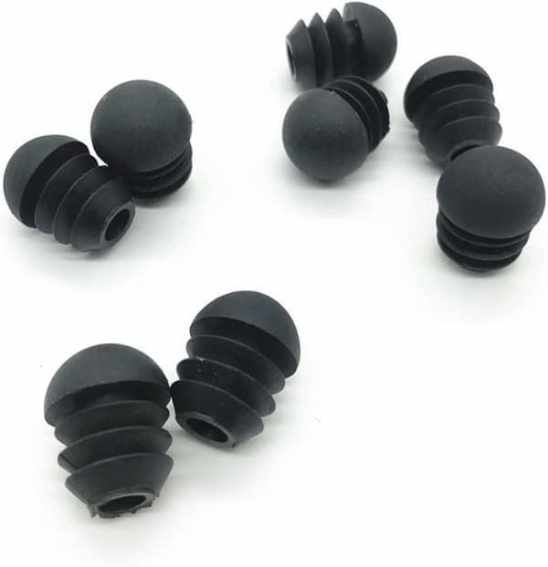Runde plasthetter (16mm)(Svart), 16 stk Endekapsler for runde ch