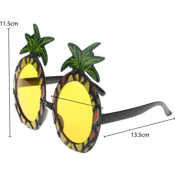 Pineapple Shaped Glasses Sunglasses - Tropical Eyewear for Fancy