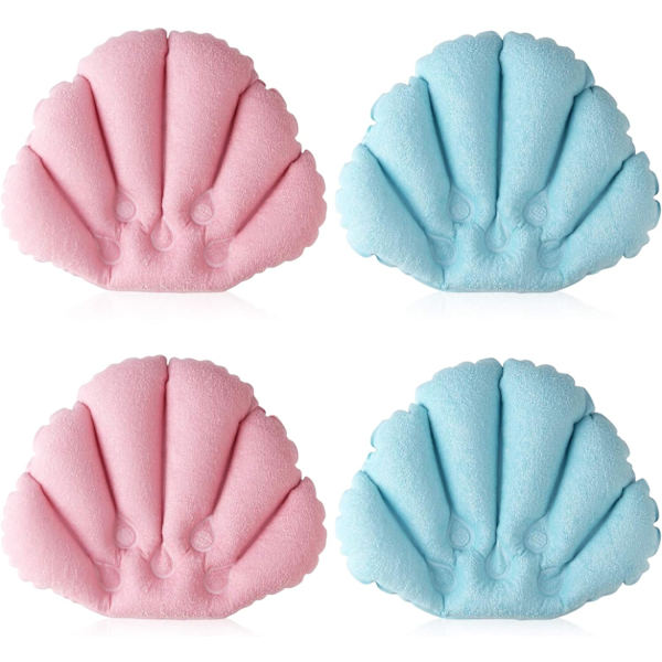 4-pack uppblåsbara badkuddar, badkuddar för badkar - (10x12 tum) badkarskudde