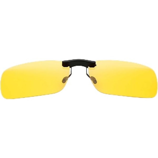Gul Clip-on Polariserad Nattvision, Körglasögon UV 400 Blocker Att Bära Över Recept G