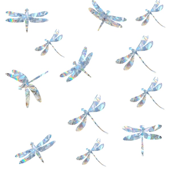 Dragonfly Anti-Kollisions Vindue Klamrer - Glas Alarm Prisme Dekaler - Forebyg