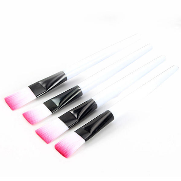 4 stk. Hvide Pinde Pulver Pinde Maske Børster Makeup Børster Skønhed-14.5cm