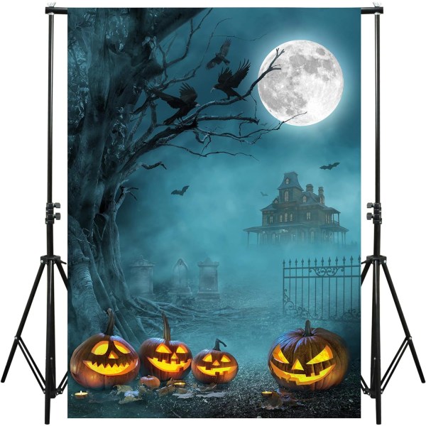 Halloween-bakgrund och studiorekvisita 5x7ft för temafestfotografering