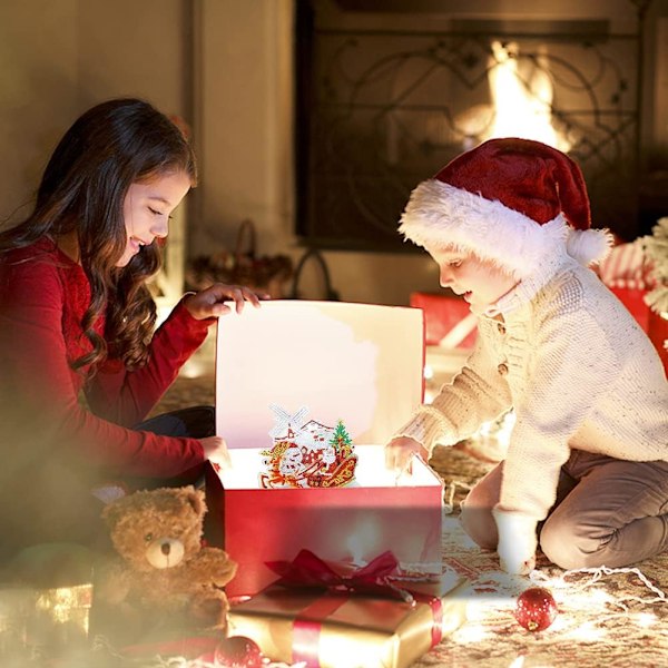 DIY Juldiamantmålning Kit, 3D Diamantmålning för Barn och Vuxna, Målning med Diamant för Festdekoration