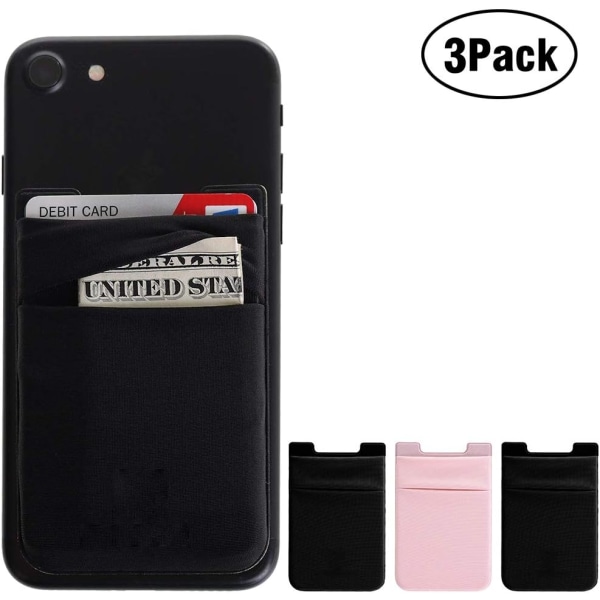 3-pack mobiltelefonstick på plånbok, kreditkort och visitkort &