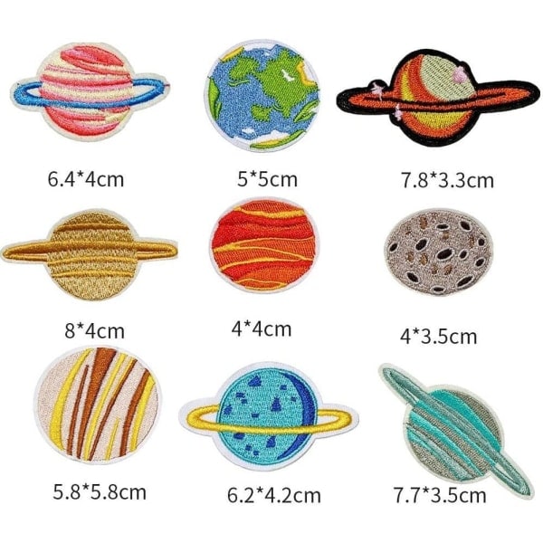 26 stryge-på patches, STK Planet Brodery stryge-på klistermærker patches